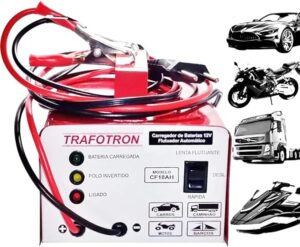 Carregador Bateria 12v 10ah Carro Moto Flutuante Cf10