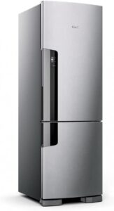 Geladeira Consul Frost Free Duplex 397 litros Evox com freezer embaixo CRE44BK