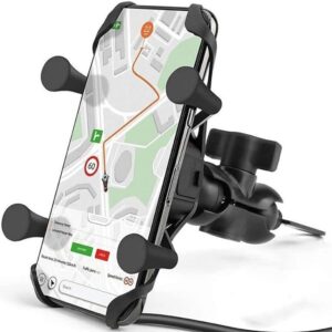 Suporte Celular Moto e Bicicleta Com Carregador Usb Universal Motocicleta Garra X Seguro e Pratico Vinwer