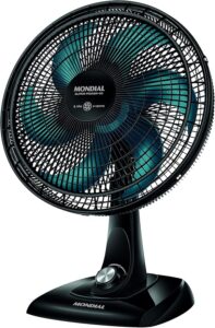 Ventilador de Mesa 40cm Super Power Mondial Preto Azul Petroleo 140W 110V VSP 40 AP