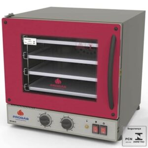 Progas P37639 Forno de Eletrico Industrial Pirogas Para Pizza 4 Assadeiras 220 Volts cor Inox Aco