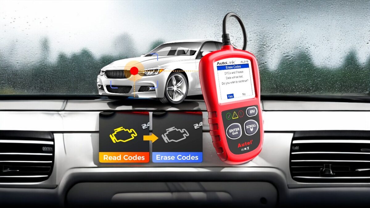 Autel Leitor de codigo profissional OBD2 Scanner AL319 verificacao melhorada e redefinicao do codigo de falha do motor dados ao vivo quadro congelado ferramentas de varredura de diagnostico