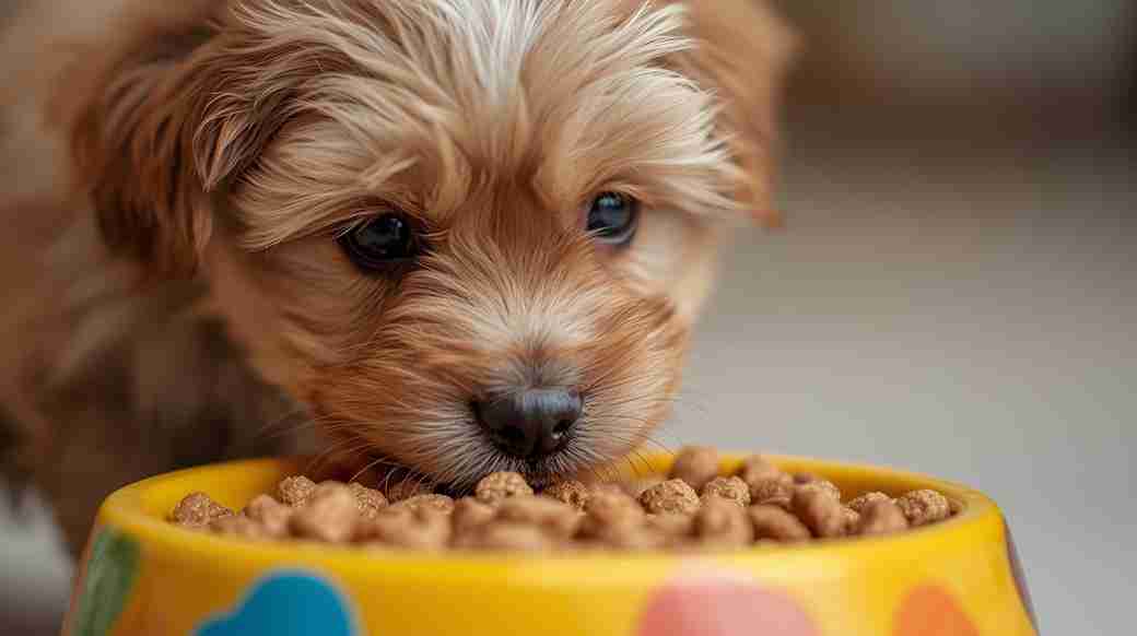 Racoes para Cachorro Filhote comendo 2