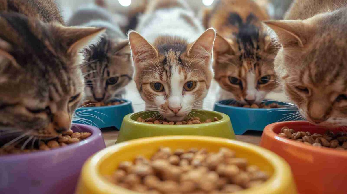 Racoes para Gatos gatos comendo 2